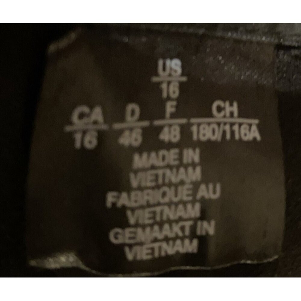 DKNY Knit Dress Womens 16 Combo Metallic Sleeve Stretch Career Professional - Picture 13 of 13